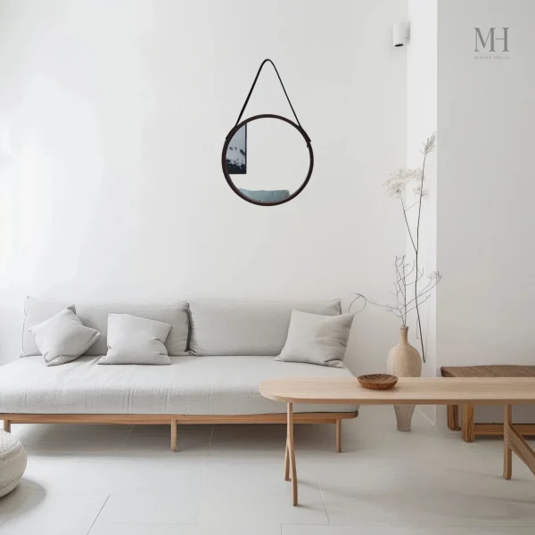 miroir-noir-rond-1 Miroir Rond Noir en Bois – Style Scandinave