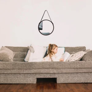 Accessoire Déco Scandinave : Miroir Rond en Bois