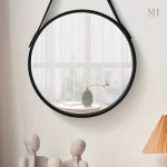Miroir en Bois Noir – Élégance et Chaleur
