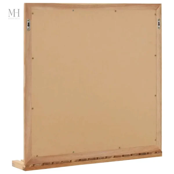 Miroir Simple en Noyer pour Décoration de Salle de Bain