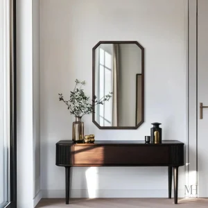 Miroir design octogonal, style naturel et chic