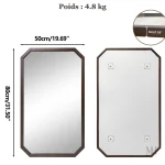 Miroir décoratif en bois, accent pour votre espace