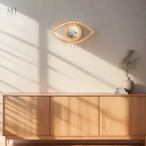 Miroir en rotin pour une ambiance naturelle et détendue