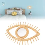 Miroir œil en rotin, ajout élégant à votre décoration murale