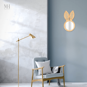 Miroir Lapin en Rotin - Décoration Naturelle