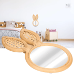 Miroir en rotin, style enfantin et chaleureux