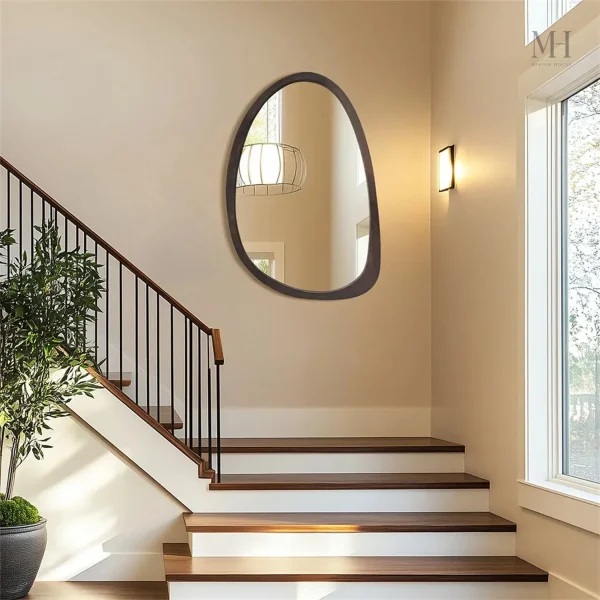 Miroir Design Asymétrique en Bois