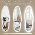 Miroir rectangulaire 120x40 cm pour salle de bain