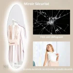 Miroir décoratif avec lumière ajustable