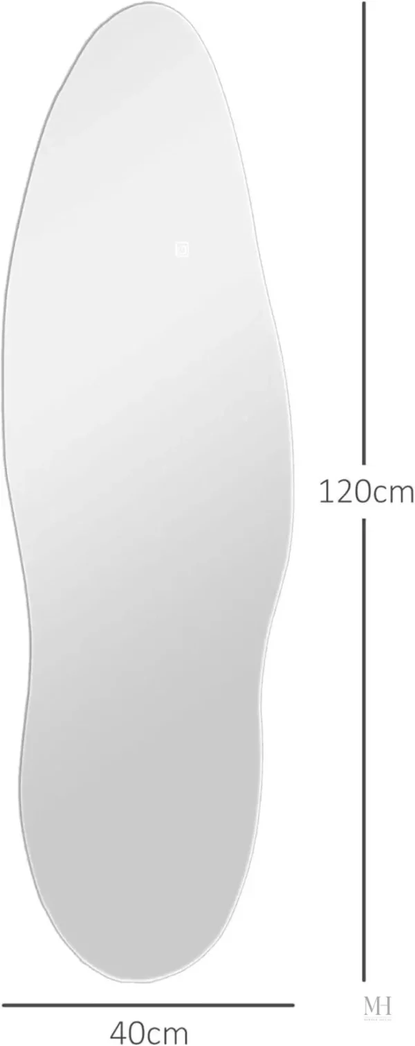 Miroir LED 120x40 cm, style contemporain