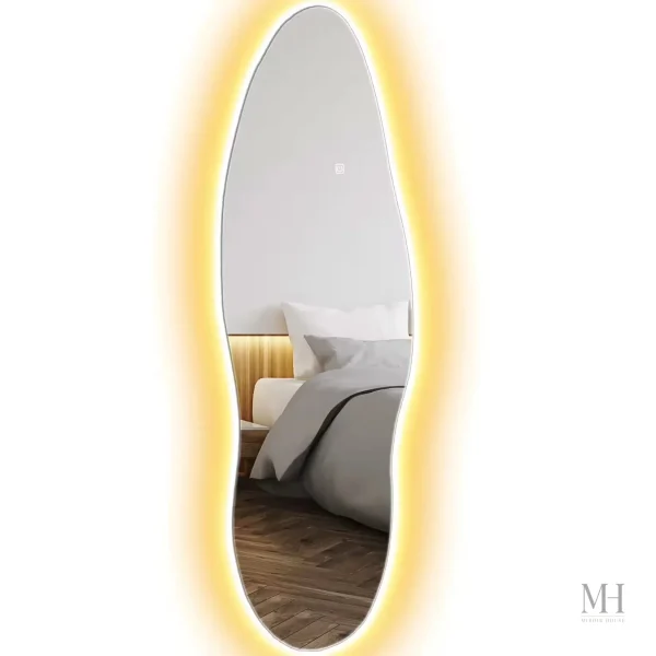 Miroir à éclairage réglable, parfait pour dressing