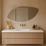Miroir Organique Asymétrique Salle de Bain 50x100 cm