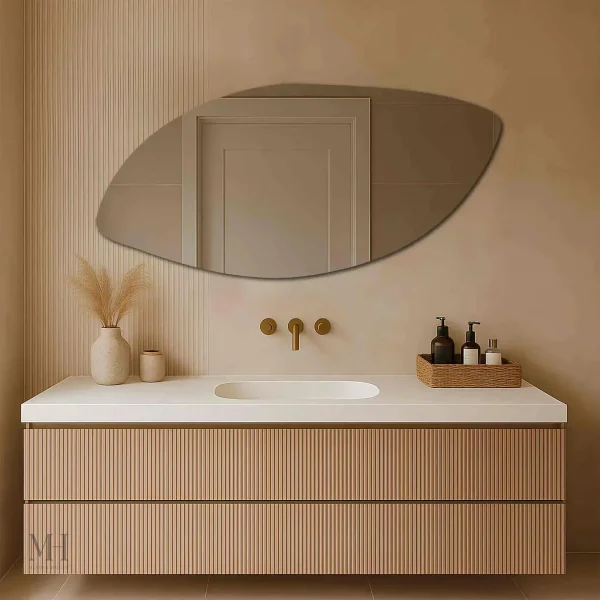 miroir-organique-salle-de-bain-1 Miroir Organique Asymétrique Salle de Bain 50x100 cm