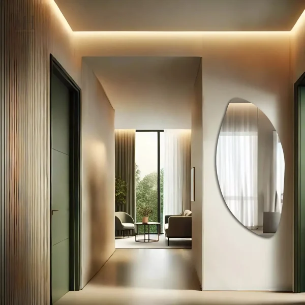 Miroir Organique Élégant et Contemporain
