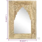 Miroir décoratif en bois sculpté, design unique