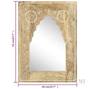 Miroir décoratif en bois sculpté, design unique