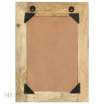 Miroir rectangulaire, sculpture artisanale en bois