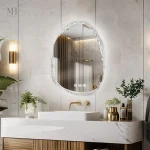 Miroir salle de bain LED éclairé forme irrégulière
