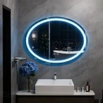 Miroir Oval Antibuée et Lumineux pour Salle de Bain