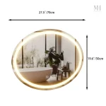 Miroir antibuée oval pour un usage quotidien pratique