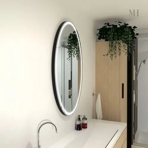 miroir-ovale-120x80-led-premium-1 Miroir Ovale LED Premium 120x80 cm pour salle de bain