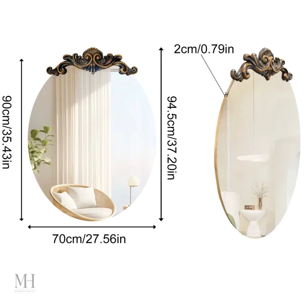 Accessoire mural doré au design raffiné