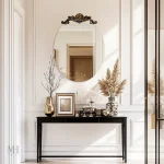 Miroir décoratif doré au style contemporain