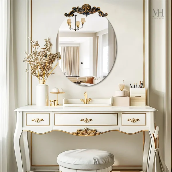 Miroir ovale au design chic et sophistiqué