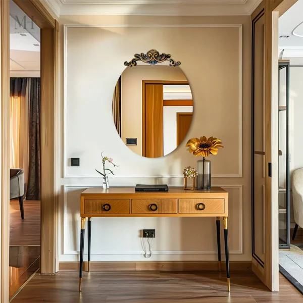 Miroir avec cadre doré, style baroque