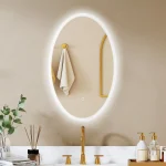 Miroir Ovale Salle de Bain LED 80x50 cm