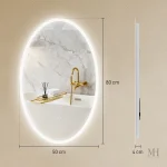 Miroir LED anti-buée pour salle de bain moderne