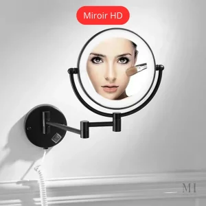 Miroir avec bras extensible et grossissement x10