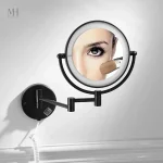 Miroir LED noir, idéal pour un make-up précis