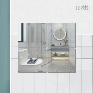 Miroir Décoratif Adhésif - Ensemble de 16