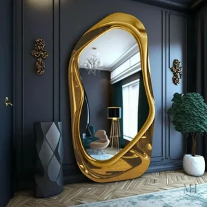 Miroir plein pied sculptural DALI doré 120x200 cm