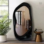 Grand miroir sur pied 120x200 cm, finition dorée