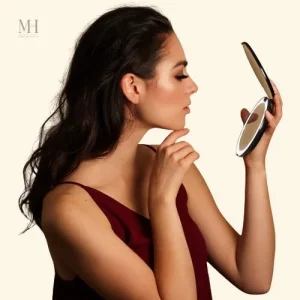 Miroir de Poche LED Rechargeable Compact 1x et 10x