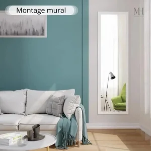 Miroir à poser ou mural, dimensions 110x40 cm