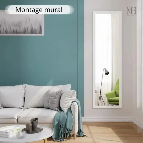 Miroir à poser ou mural, dimensions 110x40 cm