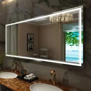 Miroir LED pour double vasque avec éclairage intégré