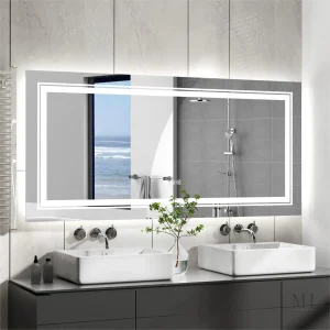Design élégant de miroir pour double vasque