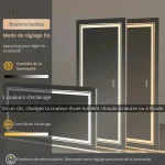 Miroir double vasque, idéal pour une ambiance lumineuse