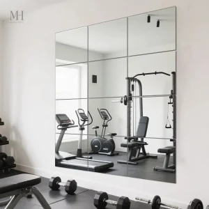 Miroir Salle de Sport - Kit 12 Dalles Verre HD