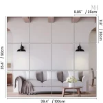 Miroir carré en verre HD pour fitness