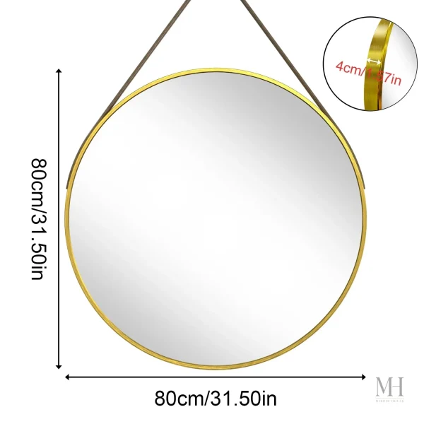 Miroir mural rond pour une ambiance lumineuse