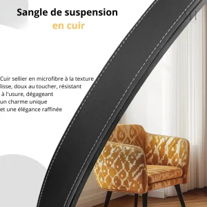 Sangle en cuir pour miroir d'entrée moderne