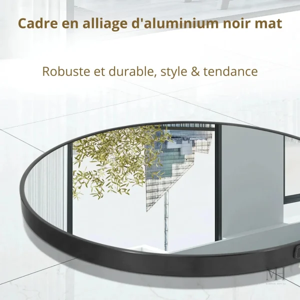 Miroir décoratif rond pour hall d'entrée