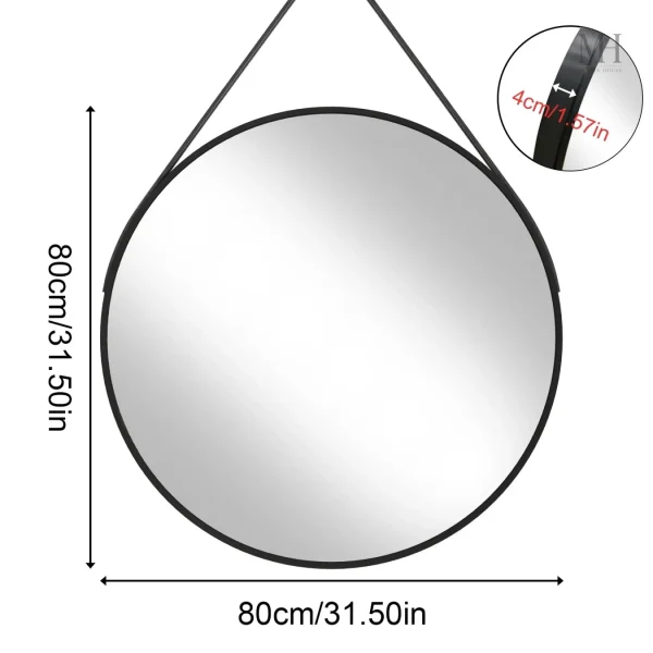 Éclairage optimal avec miroir mural rond