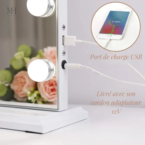 Accessoire beauté avec grossissement 10X