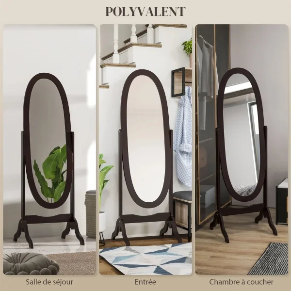 Miroir psyché en bois pour un intérieur raffiné